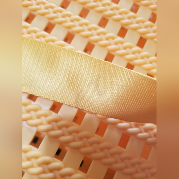 Basket Weave Woven Tote Handbag - Shade & Shore Orange - Picture 9 of 9